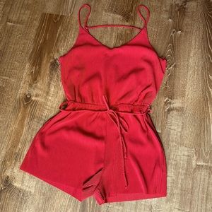 Xhiliration red romper